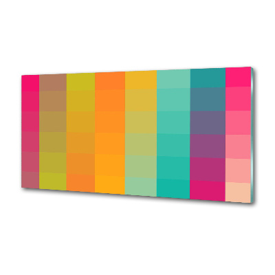 Cooker splashback Colorful squares