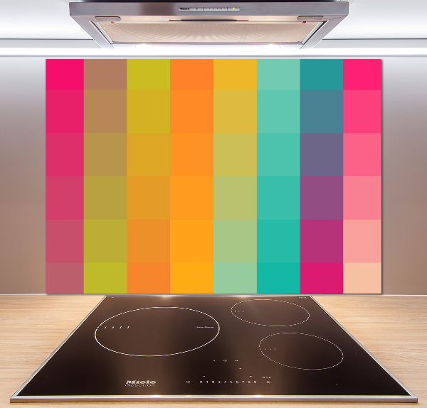 Cooker splashback Colorful squares