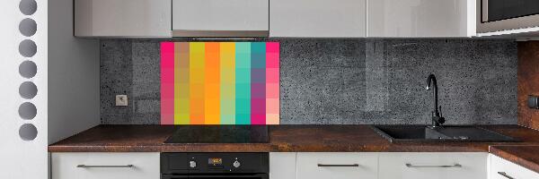 Cooker splashback Colorful squares