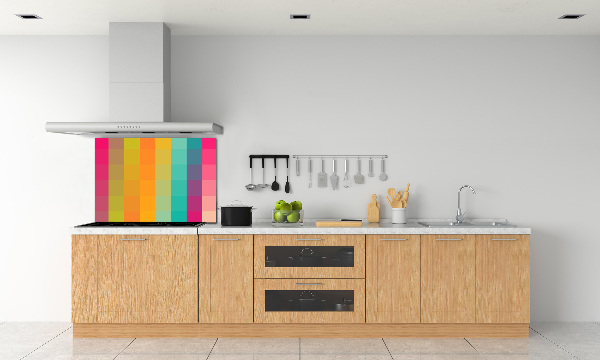 Cooker splashback Colorful squares