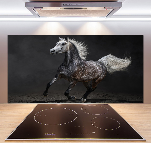 Kitchen splashback Gray Arabian horse