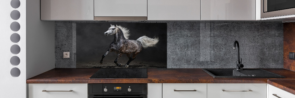 Kitchen splashback Gray Arabian horse