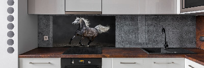 Kitchen splashback Gray Arabian horse