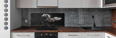 Kitchen splashback Gray Arabian horse