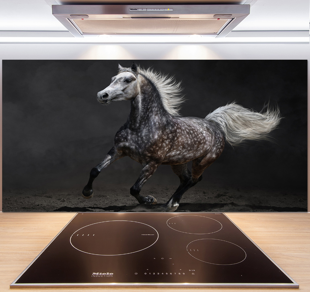 Kitchen splashback Gray Arabian horse