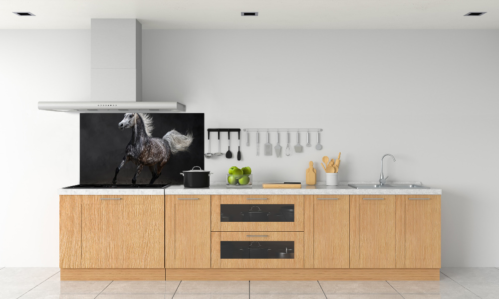 Kitchen splashback Gray Arabian horse