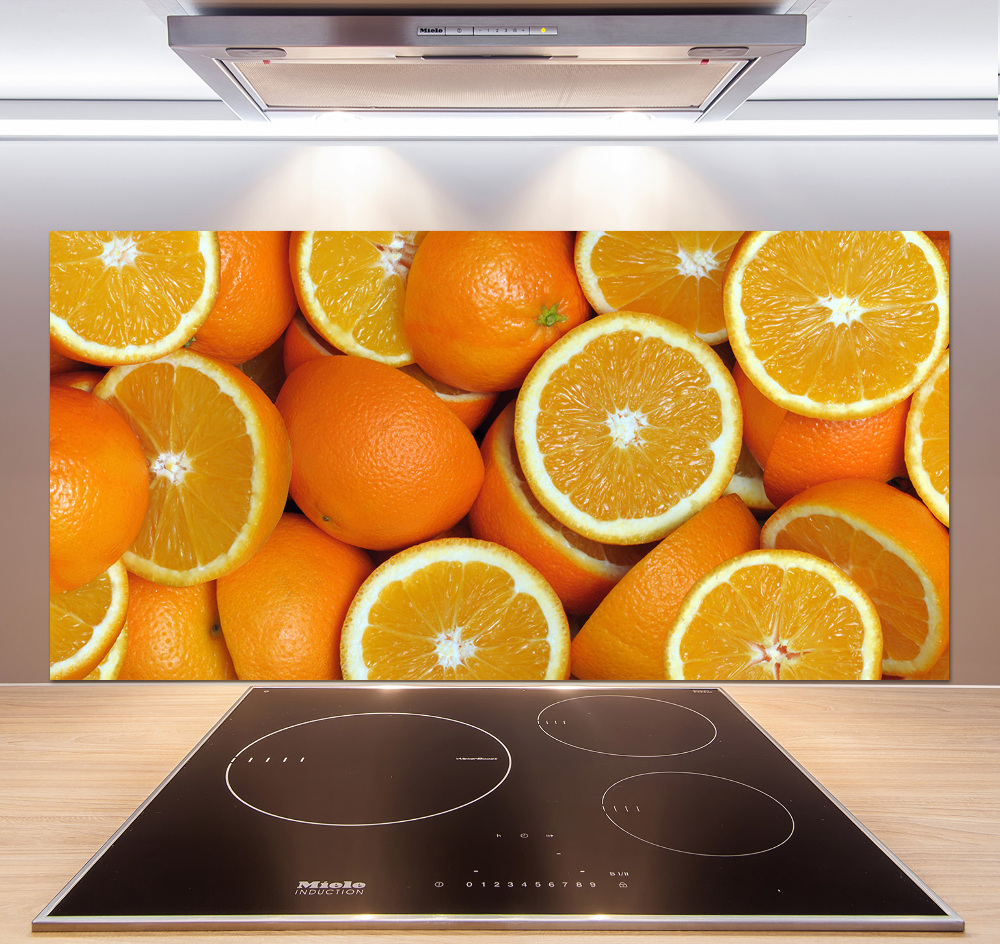 Cooker splashback Half of Orange