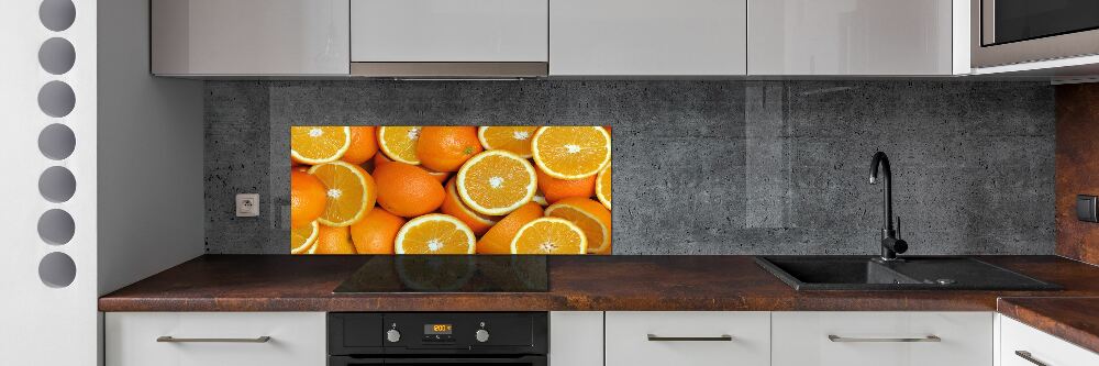 Cooker splashback Half of Orange