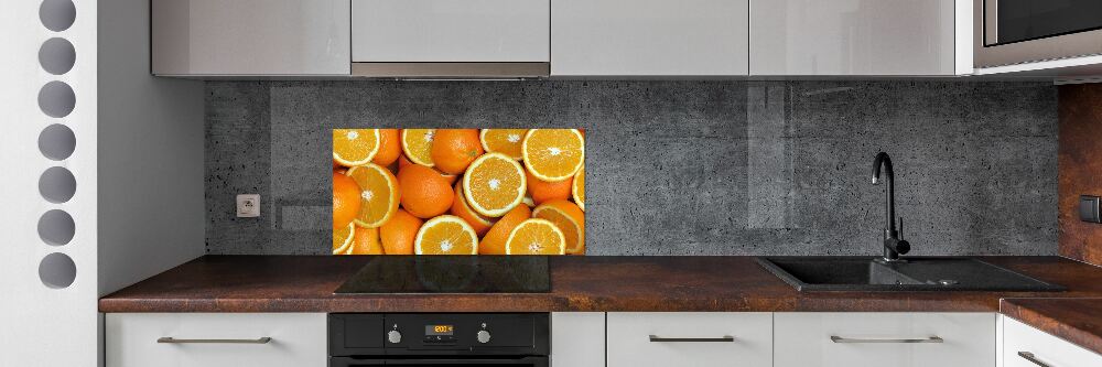 Cooker splashback Half of Orange