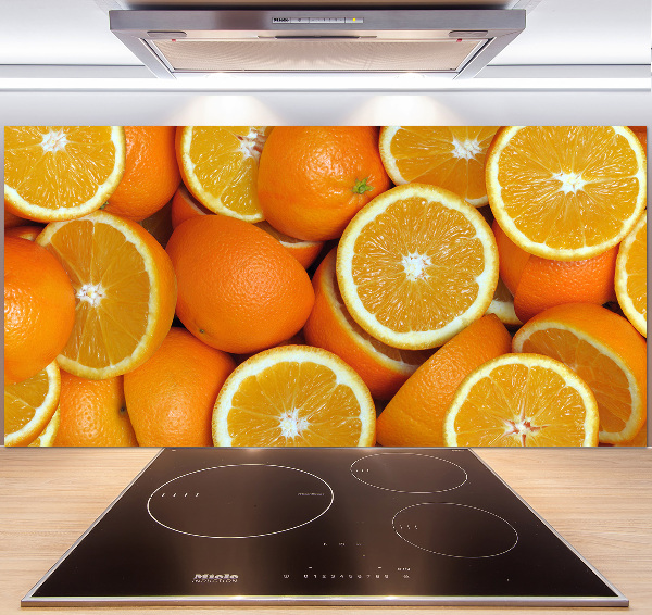 Cooker splashback Half of Orange