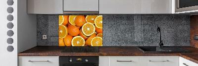 Cooker splashback Half of Orange