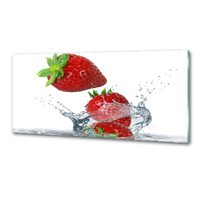 Cooker splashback Strawberries and water