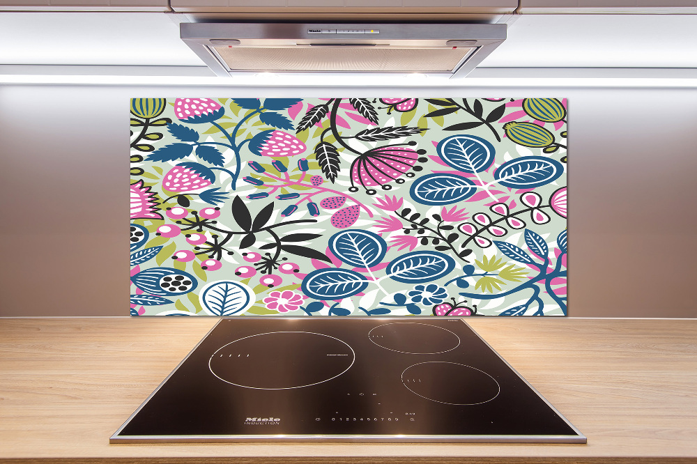 Cooker splashback Floral pattern