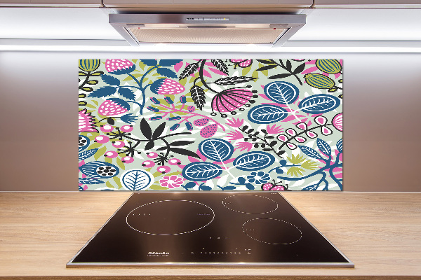 Cooker splashback Floral pattern