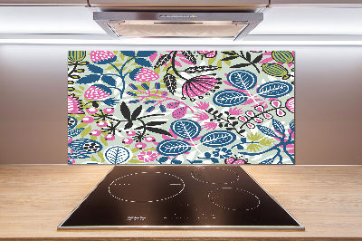 Cooker splashback Floral pattern