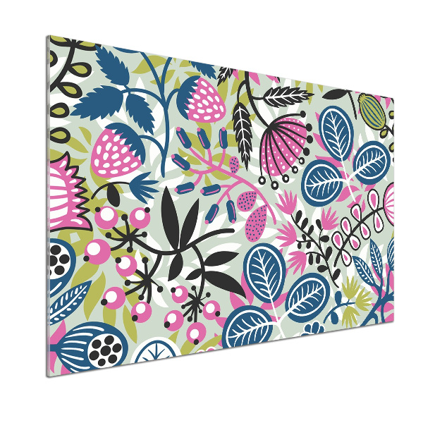 Cooker splashback Floral pattern