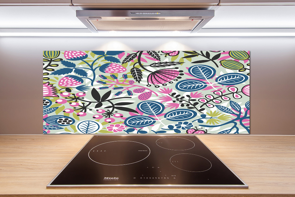 Cooker splashback Floral pattern