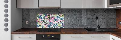 Cooker splashback Floral pattern