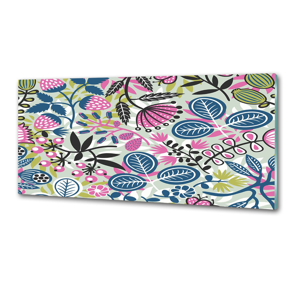 Cooker splashback Floral pattern