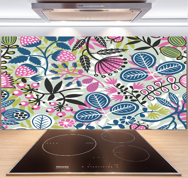 Cooker splashback Floral pattern