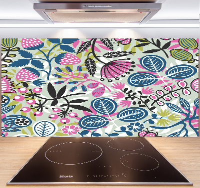 Cooker splashback Floral pattern