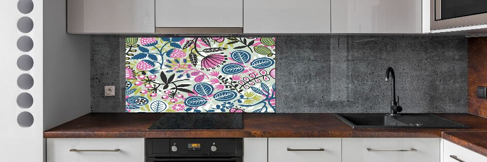 Cooker splashback Floral pattern