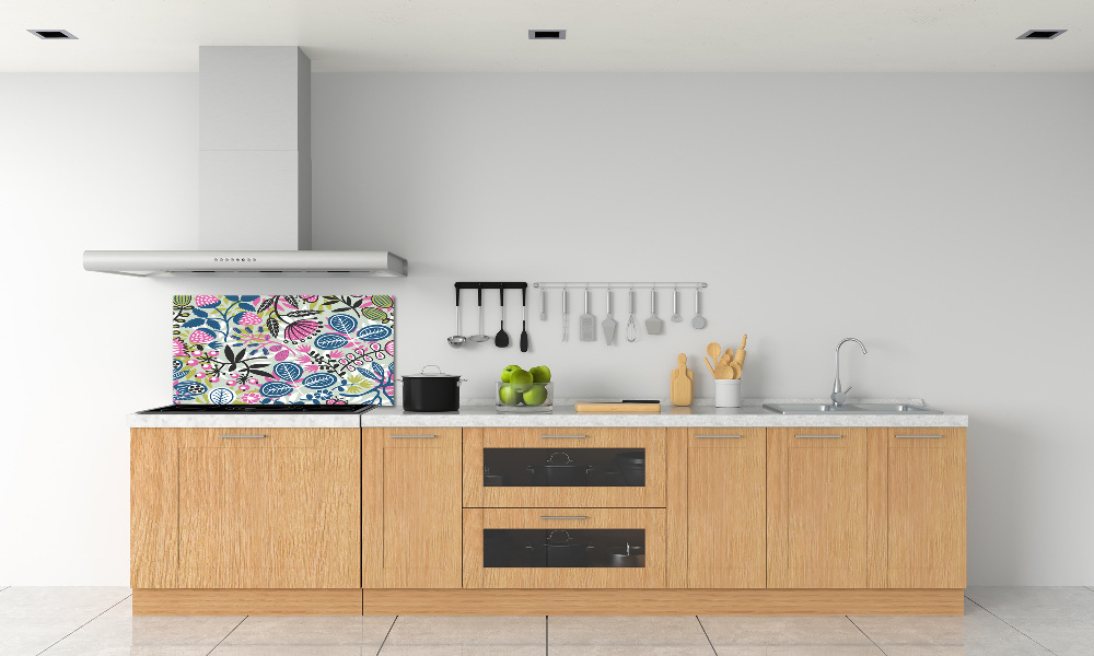 Cooker splashback Floral pattern