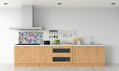 Cooker splashback Floral pattern