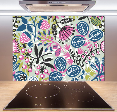 Cooker splashback Floral pattern