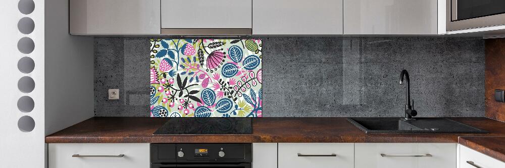 Cooker splashback Floral pattern