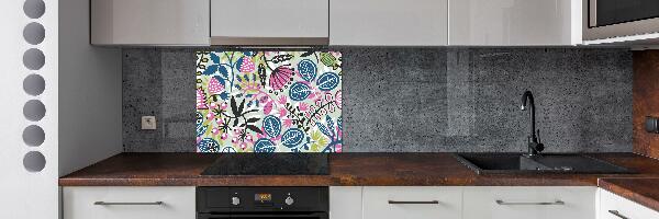 Cooker splashback Floral pattern