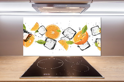 Cooker splashback Ice oranges