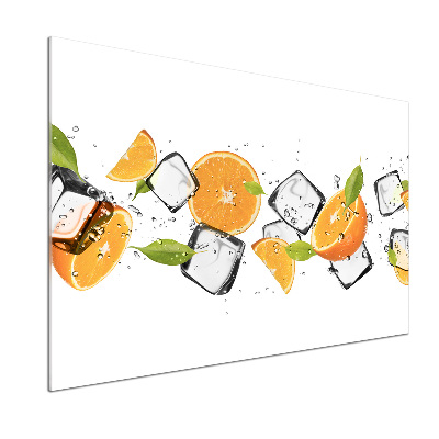 Cooker splashback Ice oranges