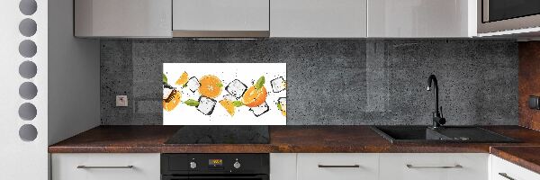 Cooker splashback Ice oranges