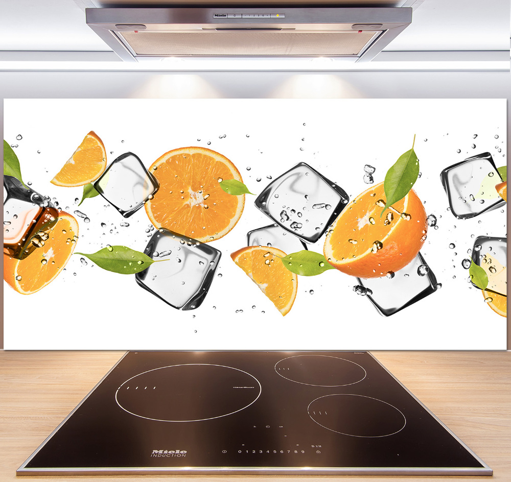 Cooker splashback Ice oranges