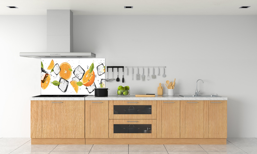 Cooker splashback Ice oranges