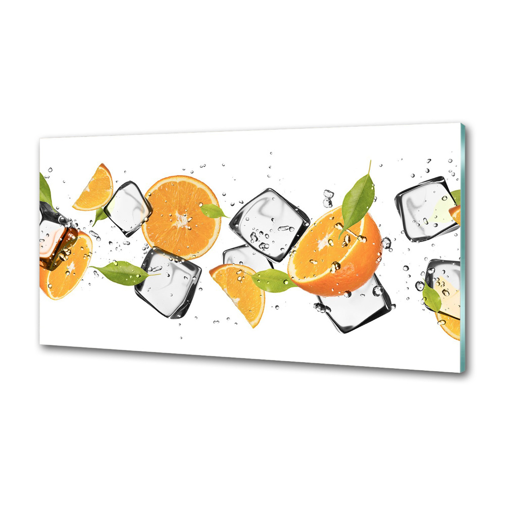 Cooker splashback Ice oranges