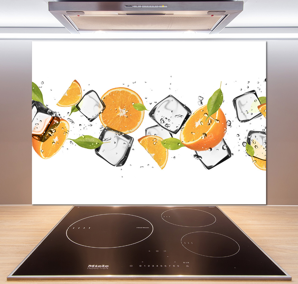 Cooker splashback Ice oranges