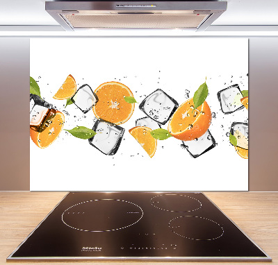 Cooker splashback Ice oranges