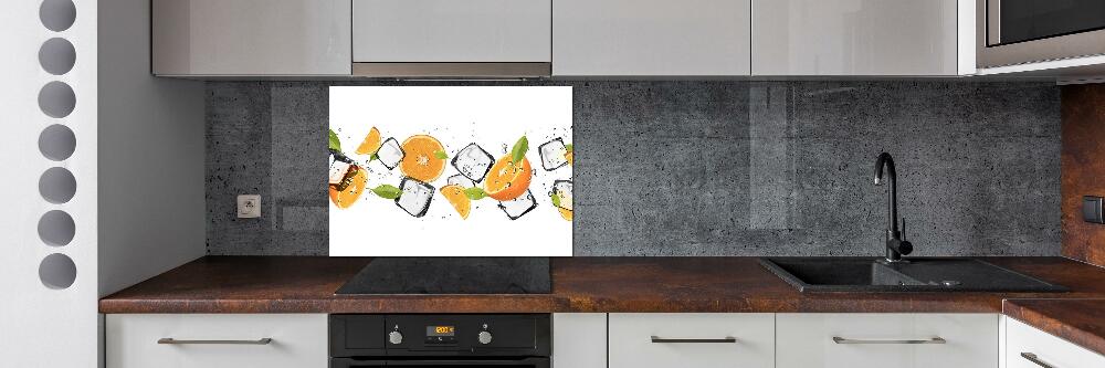 Cooker splashback Ice oranges