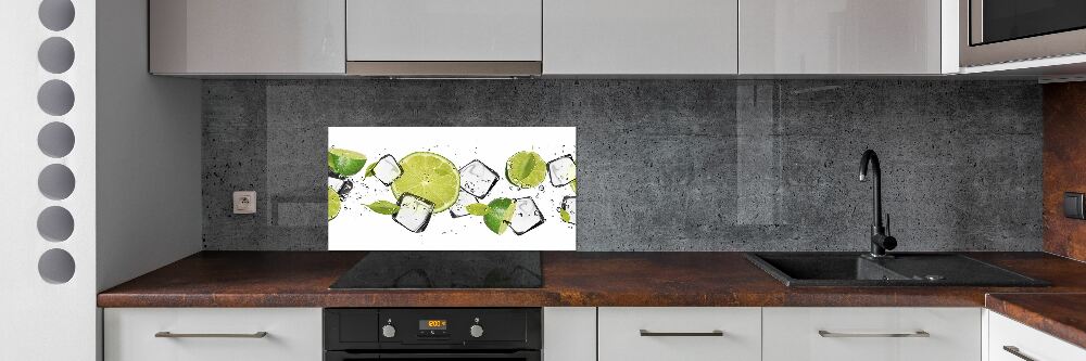 Cooker splashback Ice lime