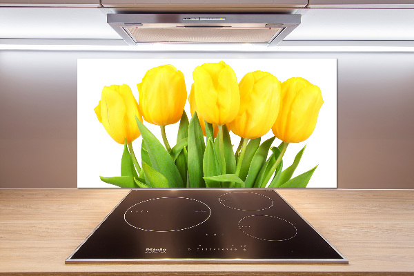 Cooker splashback Yellow tulips