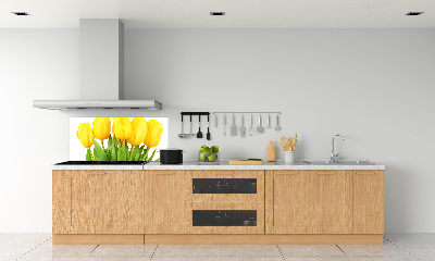 Cooker splashback Yellow tulips