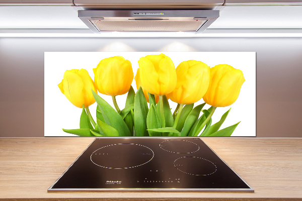 Cooker splashback Yellow tulips