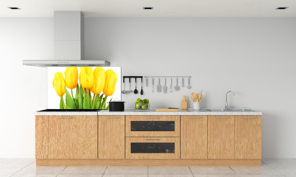 Cooker splashback Yellow tulips