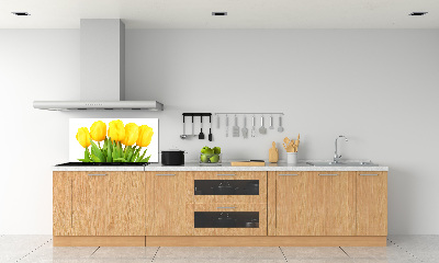 Cooker splashback Yellow tulips