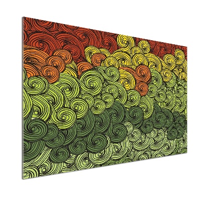 Cooker splashback Colorful waves