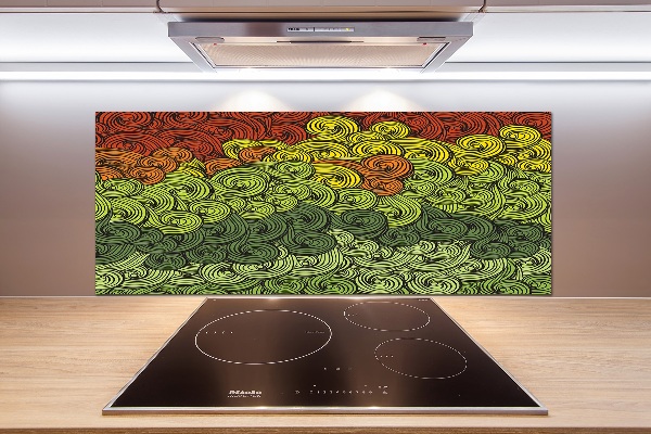 Cooker splashback Colorful waves