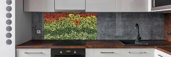 Cooker splashback Colorful waves