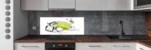 Cooker splashback Ice lime